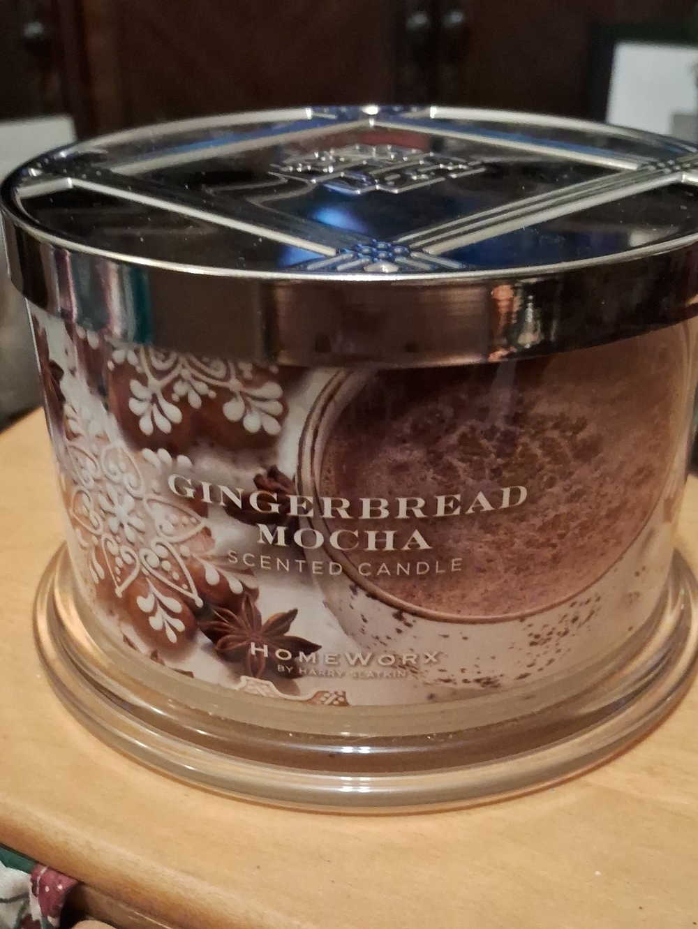 HomeWorx Gingerbread Mocha Scented Candle - Brown Jar